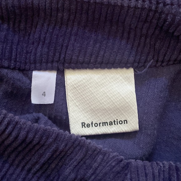 Reformation Wally skirt - navy corduroy mini skirt - Picture 6 of 8